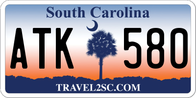 SC license plate ATK580