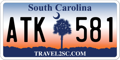 SC license plate ATK581