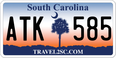 SC license plate ATK585