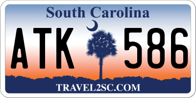 SC license plate ATK586