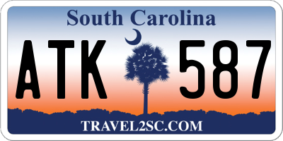 SC license plate ATK587