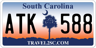 SC license plate ATK588