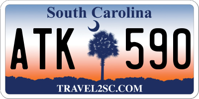 SC license plate ATK590