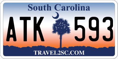 SC license plate ATK593