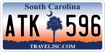 SC license plate ATK596