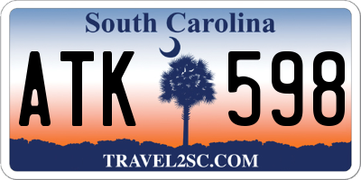 SC license plate ATK598