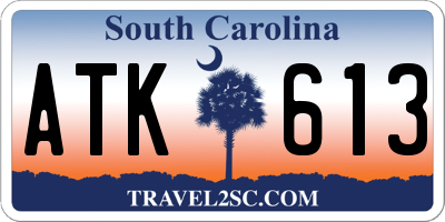 SC license plate ATK613