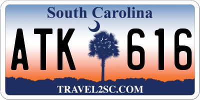 SC license plate ATK616