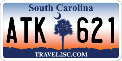 SC license plate ATK621