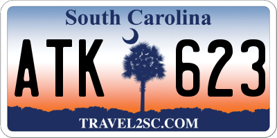 SC license plate ATK623