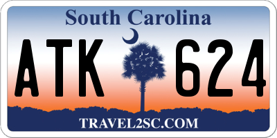 SC license plate ATK624