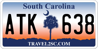 SC license plate ATK638