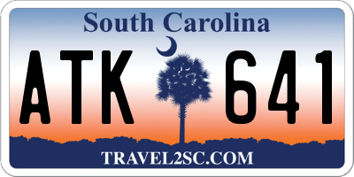 SC license plate ATK641