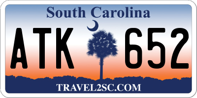 SC license plate ATK652