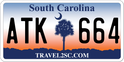 SC license plate ATK664