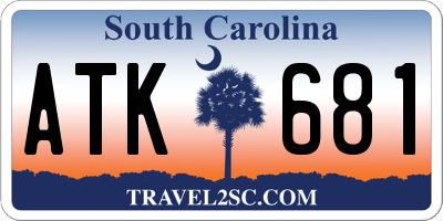 SC license plate ATK681