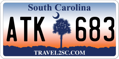 SC license plate ATK683