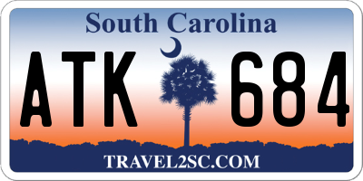 SC license plate ATK684