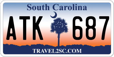 SC license plate ATK687