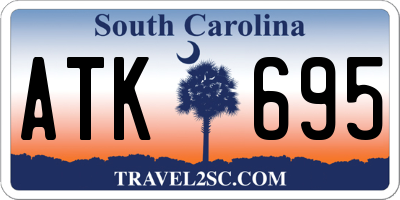SC license plate ATK695