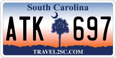 SC license plate ATK697