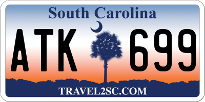SC license plate ATK699