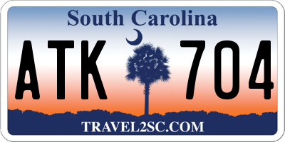 SC license plate ATK704