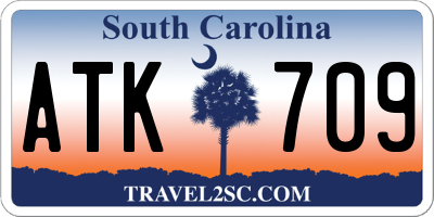 SC license plate ATK709