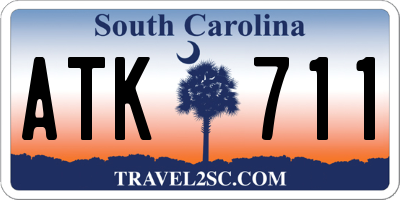 SC license plate ATK711