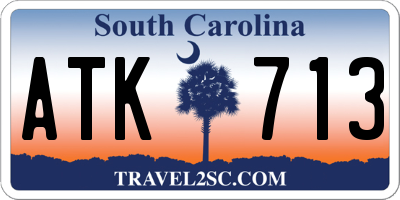 SC license plate ATK713