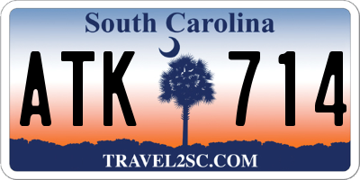 SC license plate ATK714