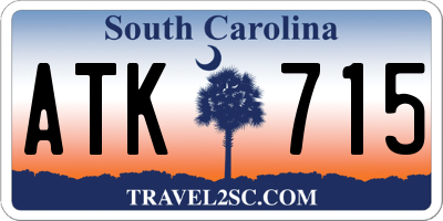 SC license plate ATK715