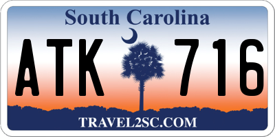 SC license plate ATK716
