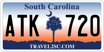 SC license plate ATK720