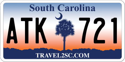 SC license plate ATK721