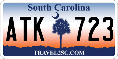 SC license plate ATK723