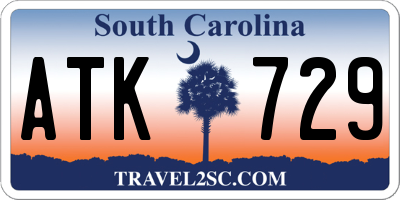 SC license plate ATK729