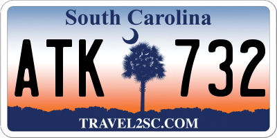 SC license plate ATK732