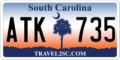 SC license plate ATK735