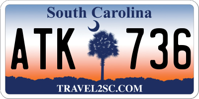 SC license plate ATK736