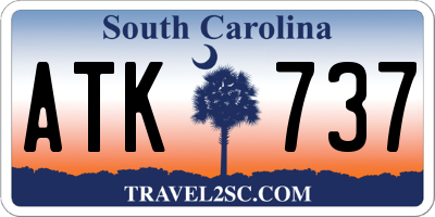 SC license plate ATK737
