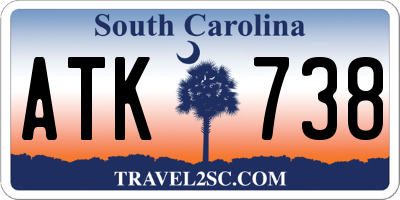 SC license plate ATK738