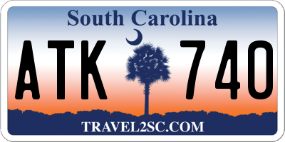 SC license plate ATK740