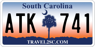 SC license plate ATK741