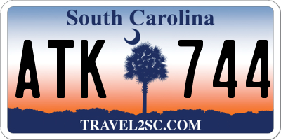 SC license plate ATK744