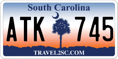 SC license plate ATK745