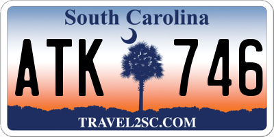 SC license plate ATK746