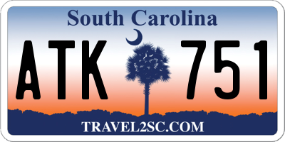 SC license plate ATK751