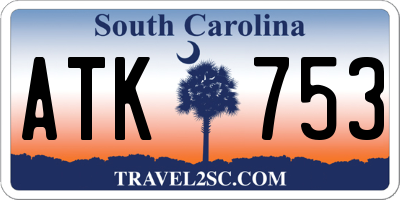 SC license plate ATK753