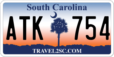 SC license plate ATK754